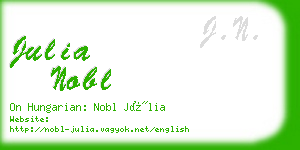 julia nobl business card